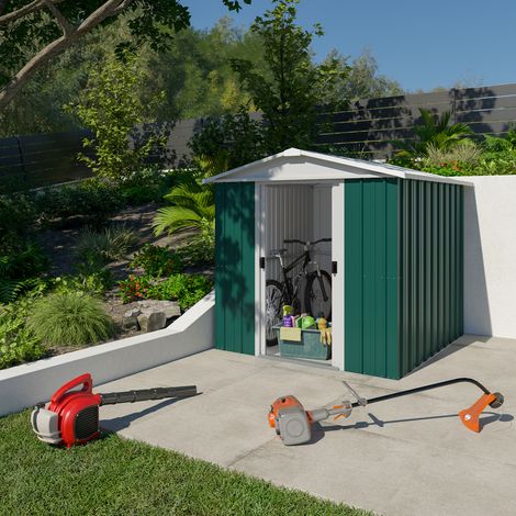 Yardmaster Metall-Gerätehaus "Bayern" Modell 66, grün, 3,46 m², ohne Bodenrahmen (1/5)