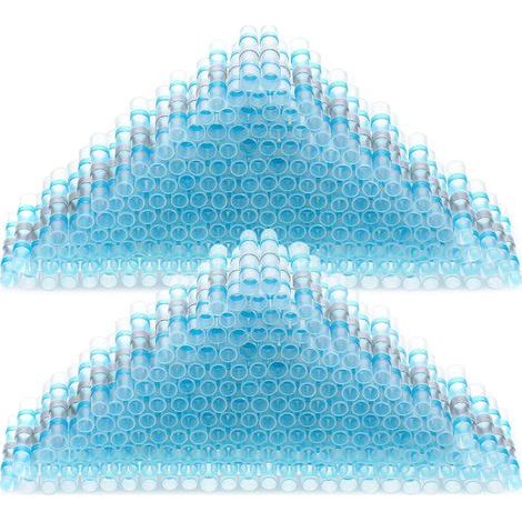 150 Pièces Joint de Soudure Connecteur de Fil Connecteur Bout à Bout Thermorétractable Cosse Bout à Bout Étanche Isolé Électrique pour Automobiles Motos Véhicules (Bleu, 16-14 AWG) (1/5)
