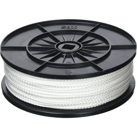 Bobine de Corde en Polypropylène Tressée 150 kg Ø 3 mm x 200 m Blanc (1/2)