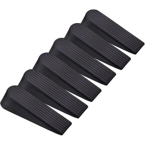 6 schwarze Türstopper aus Gummi für Zuhause und Büro (1/5)