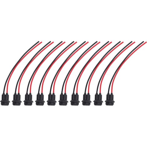 10 douilles ampoules T10 LED faisceau – Étanches caoutchouc cuivre adaptateur voitures camions remorques bateaux T10-3 (1/5)