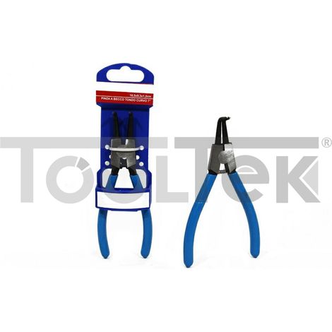 PINZA SEEGER PER ANELLI ELASTICI ESTERNI PUNTA CURVA 165mm