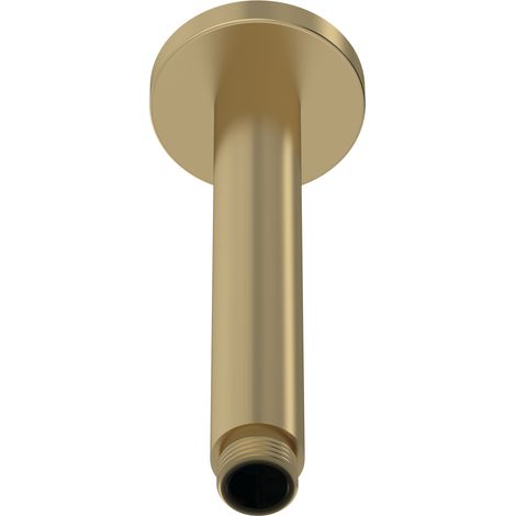 Nuie Arvan Round Ceiling Mounted Shower Arm 160mm Length - Brushed Brass (1/4)