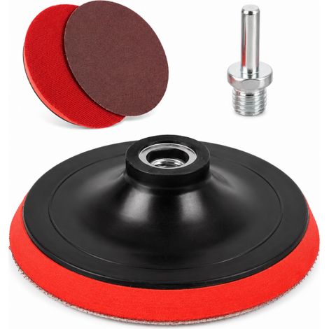 Platorello 125 mm M14 con Velcro 5 Dischi P80 e Adattatore Trapano 75133