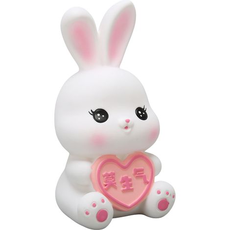 Tirelire Lapin Porcelaine Anti-Casse Monnaie Cadeau Anniversaire Déco Maison Chambre Économe Enfant Adulte (1/5)
