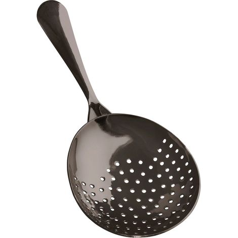 Julep Sieb, Julip Strainer - Edelstahl 304 - Gunmetal Black - Ergonomisches Barsieb