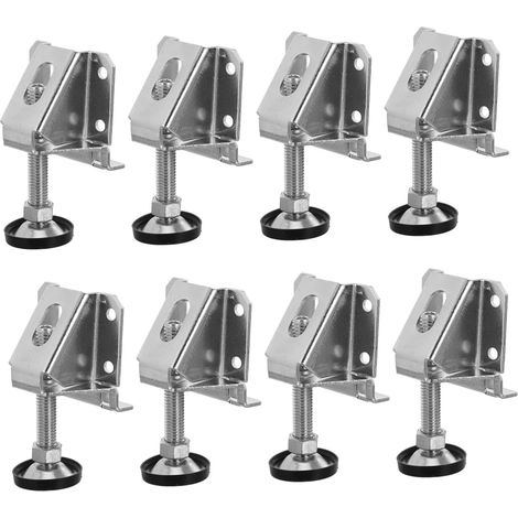 8 Pièces Armoire Lourde ajustant Les Pieds Meuble Pieds à niveler la Table Silver (1/5)