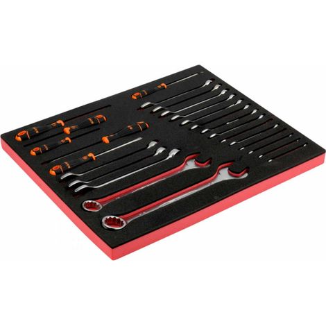 Schlüssel und Steckschlüssel Bahco wrench and screwdriver set Schaumstoff (1/3)