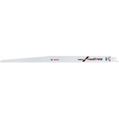 Juego de 25 hojas de sierra sable S 1411 DF Heavy para madera y metal, longitud 300 mm - BOSCH - 2608657562