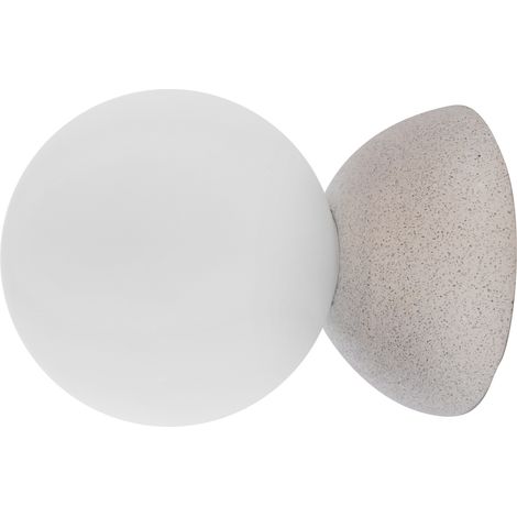 Applique béton gris avec globe opale blanc, culot G9 (1/5)