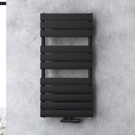 doporro Design Badheizung Flachheizkörper 100x60cm Anthrazit Paneelheizkörper Einlagig Horizontal Mittelanschluss Bad-Heizkörper