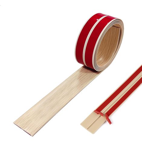 Barre de Seuil Adhesive,Profilé en T Seuil de Porte Adhesif en Silicone Résistante à L'usure 5cmx100cm,Barre Seuils Large Bande pour Porte et Sols Raccordement Dalles Stratifiées (1/5)