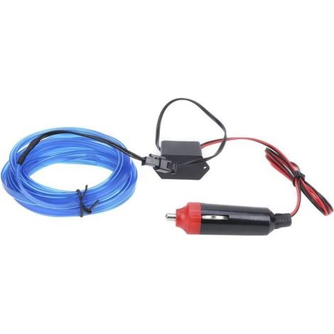 Bande LED de voiture - Dilwe - Tube de Fil - Bleu - 3 mètres - Économie d\'énergie-Ywey (1/4)