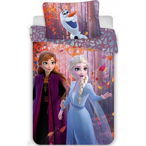 Frozen 2 Kinderbettwäsche-Set 140x200 70x90 Elsa Anna Olaf Baumwolle (1/2)