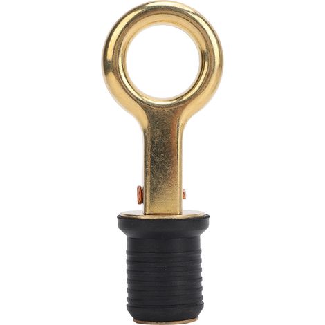 Bouchon de vidange à poignée à pression, en caoutchouc et en laiton, conception torsadée, Marine durable pour bateau, Yacht, Livewell, 1 pouce (1/5)