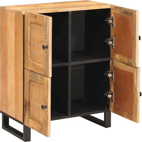Maison La Vie - Buffet Salon Moderne - Meuble de rangement - avec porte Marron 60 x 33 x 75 cm Bois de mangue massif bu2104