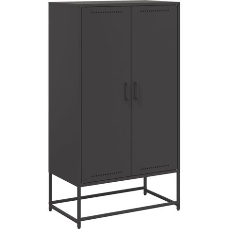 Maison Exclusive - Credenza Nera 68,5x38,5x123,5 cm in Acciaio