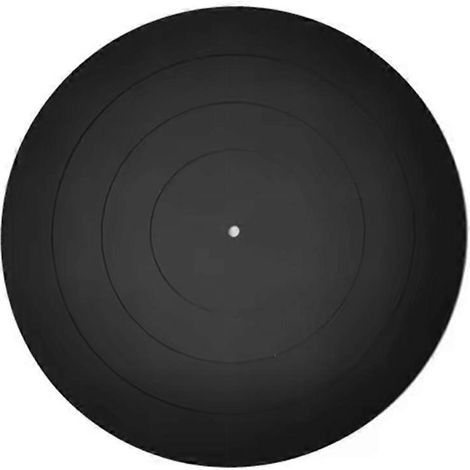 30 cm Antivibrations-Silikonmatte für Vinyl-Plattenspieler, rutschfest, für bessere Klangqualität und erhöhte Stabilität (schwarz). (1/5)