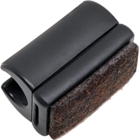 Adsamm® / 4 x puntali a slitta con base sostituibile in feltro/neri/Ø 10-11 mm/tondi/pattini per gambe di mobili in tubolare/piedini protettivi per arredi Adsamm® Quality (1/2)