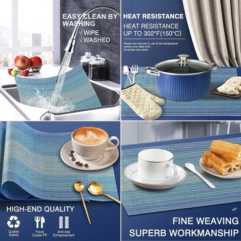 dessous de plat en tissu lavable pour table lot de 6 (1/4)