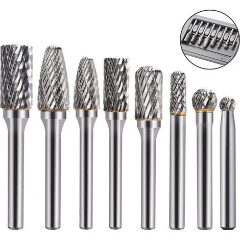 fraises en carbure de tungstène, tête de fraisage 6 mm, polissage (1/5)