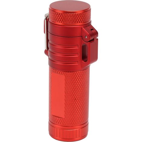 Briquet électrique étanche à double arc, coupe-vent et rechargeable 220 mAh, idéal pour le camping (rouge). (1/5)