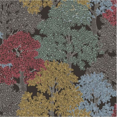 Nature wallpaper wall Profhome 377532 non-woven wallpaper smooth design matt brown black yellow red 5.33 m2 (57 ft2) (1/5)