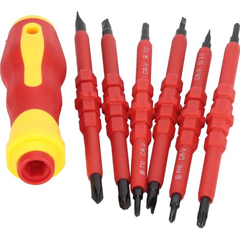 Tournevis isolé à embouts cruciformes 2 usages - Outils à main pour électriciens - 21826 (1/5)