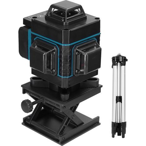 Multifunctional level with 16 lines, LCD screen, self-leveling, 3° vertical and horizontal adjustment for construction and picture hanging (1/5)