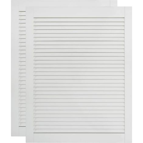 Ante a persiana in 2 pezzi legno di pino massiccio 61,5x39,4 cm bianco 020003905