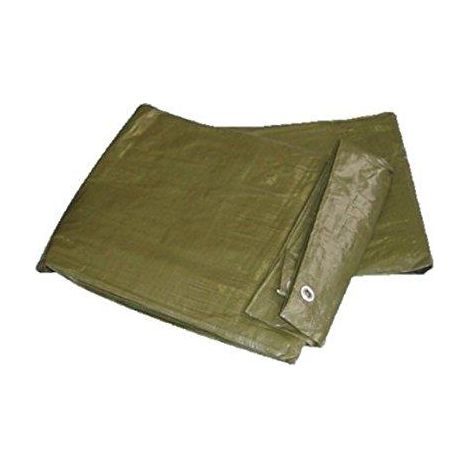 Telo Telone In Polietilene Occhiellato Leggero Colore Verde 3x4 Mt. (1/3)