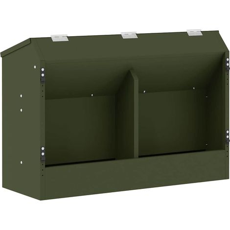 Distributeur pour lapins Vert olive 64.5 x 25.5 x 45.5 cm