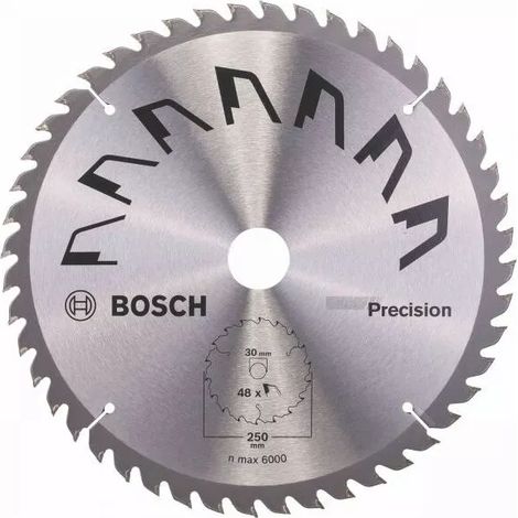lama per sega circolare "precision" 250x2x30 - 48 denti - bosch.