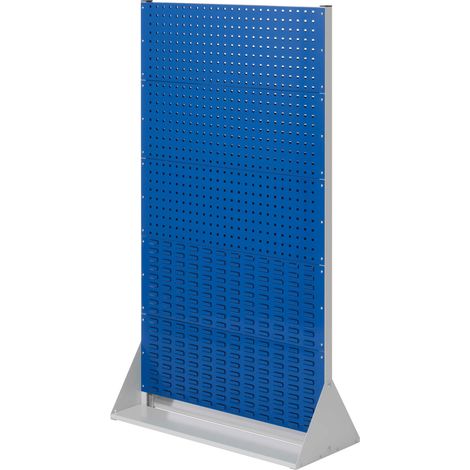 Kappes ®RasterPlan Stellwände doppelseitig Größe 5 - 6x Lochplatten 4x Schlitzplatten Enzianblau RAL 5010