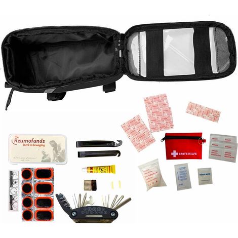 Sacoche vélo/vtt pour téléphone avec kit de secours
