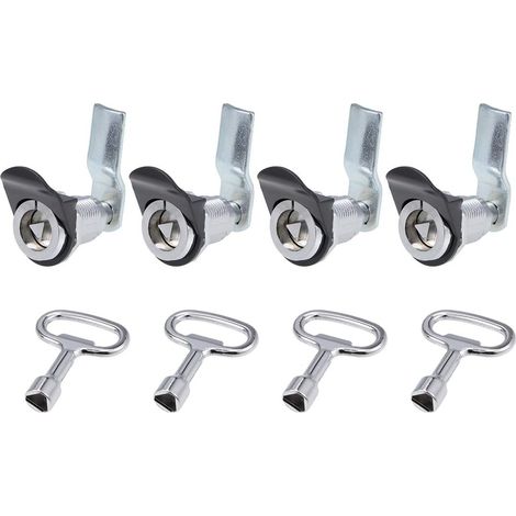 Verrou Clé Triangle Serrure Argent 4 Paquet (1/4)