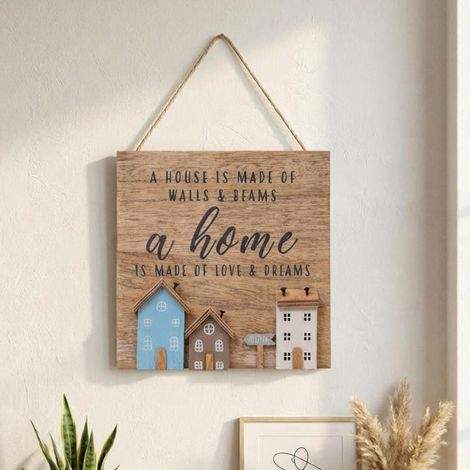 Hanging Wooden Love Home Sign (1/2)