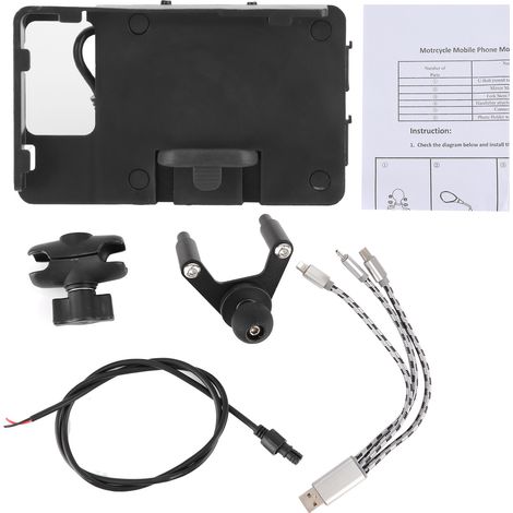 Support téléphone moto avec chargeur USB pour Ducati 939/939S Supersport/SuperSportS 2017-2020 (1/5)