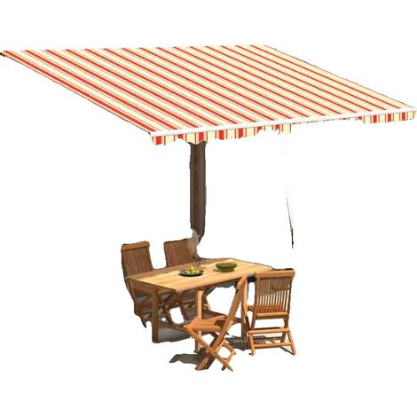 Toldo de polialgodón resistente, apto para uso exterior, multicolor. (1/2)