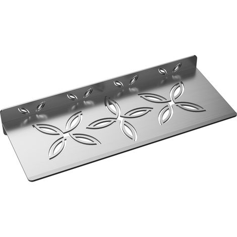 Tablette de salle de bain en inox brossé 3 mm – Installation encastrée – Résistante à l'humidité et à la corrosion – MCM (1/2)