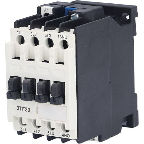 Contacteur AC pour montage sur rail DIN, 220 V, 50 Hz, 9 A, monophasé, normalement ouvert, 3TF-30 (1/4)
