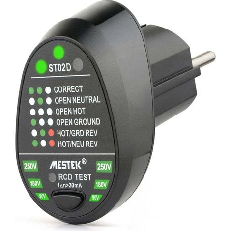 Automatischer Steckdosentester RCD-Polaritätsdetektor Erdungsneutral