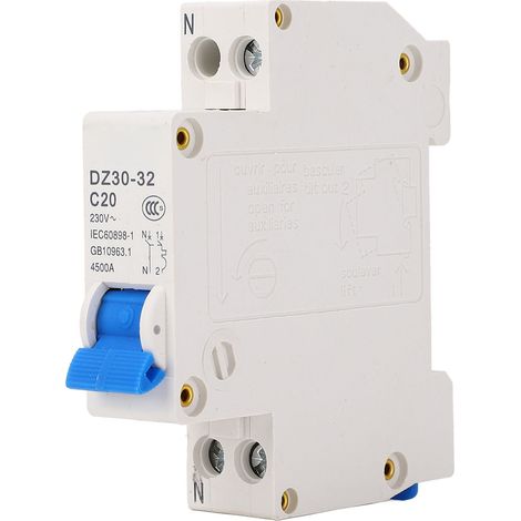 Miniatur-Leistungsschalter 1P+N, zwei Eingänge, zwei Ausgänge, thermische und magnetische Auslösung, DIN-Schienenmontage, geeignet für elektrische Geräte