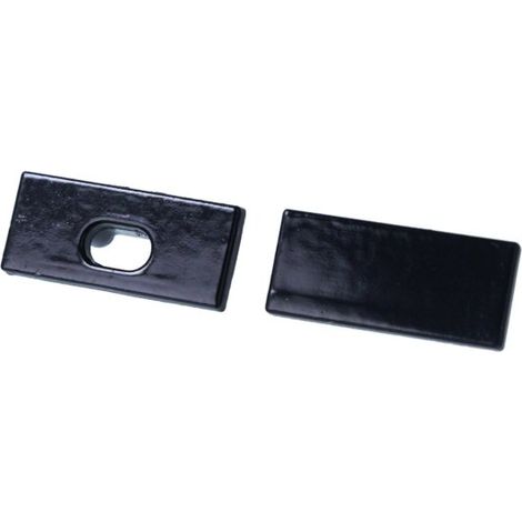 Kit Terminali Tapi di Chiusura In Metallo Con e Senza Foro Colore Nero Per Profilato Alluminio BAZ1707B
