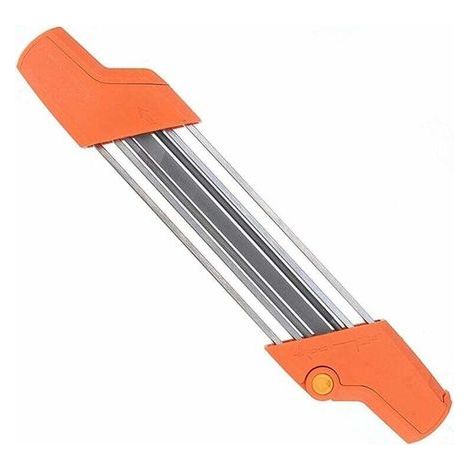 Affûteuse de chaîne de tronçonneuse 2 en 1 Easy File 3/8 "/ 4.0mm, ensemble d'affûtage de dents rapide de pas de scie à chaîne avec poignées, convient à toutes les marques Chiansaw 3/8" Pitch Chian (1/5)