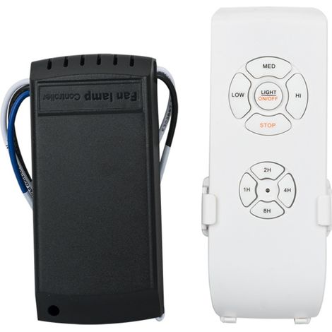 Kit de control remoto con regulador de intensidad para ventilador de techo de 1000 W y 90-265 V, con receptor invisible y temporizador de 1/2/4/8 horas. (1/2)