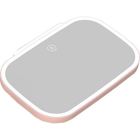 Miroir de pare-soleil de voiture universel Dimmable LED Miroir de maquillage de voiture Lumière LED Rétroviseur intérieur automobile avec lumière LED, Rose pratique