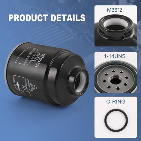 Fuel filter for 13-18 Dodge turbo diesel engines, model number 68197867AA. (1/5)