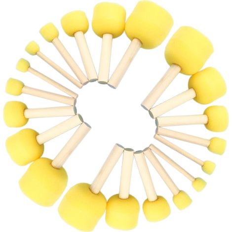 20 Pièces Pinceau en Mousse Ronde Éponge Brosse Pinceaux à Éponges (1/5)