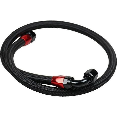 Compatible avec les tuyaux de refroidissement d'huile de radiateur automobile AN10-0°+90° en nylon noir (1/5)